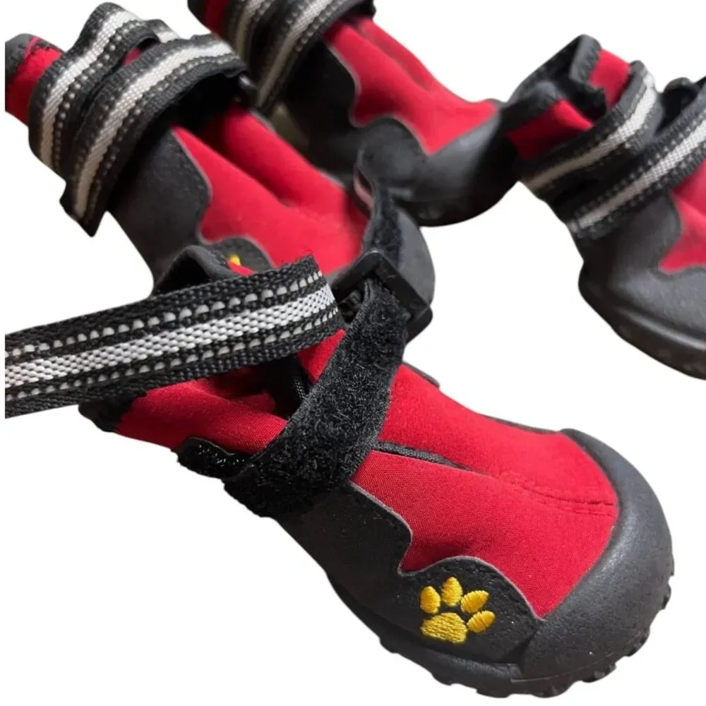 PET ARTIST Waterproof Dog (MED to LARGE) Socks Shoes RED Sz 4 (See Description)